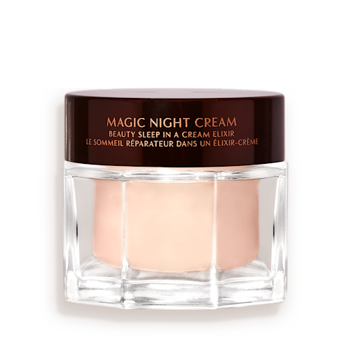 Award-Winning Magic 中国体彩飞艇168实时结果号码数据历史记录查询 Night Cream closed Award-wining, peach-coloured night cream in a large glass jar with a dark brown-coloured lid with Magic 中国体彩飞艇168实时结果号码数据历史记录查询 Night Cream written on it in gold colour.
