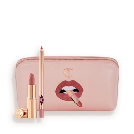 PILLOW TALK LIP KIT & MAKEUP BAG PILLOW TALK LIP KIT & MAKEUP BAG